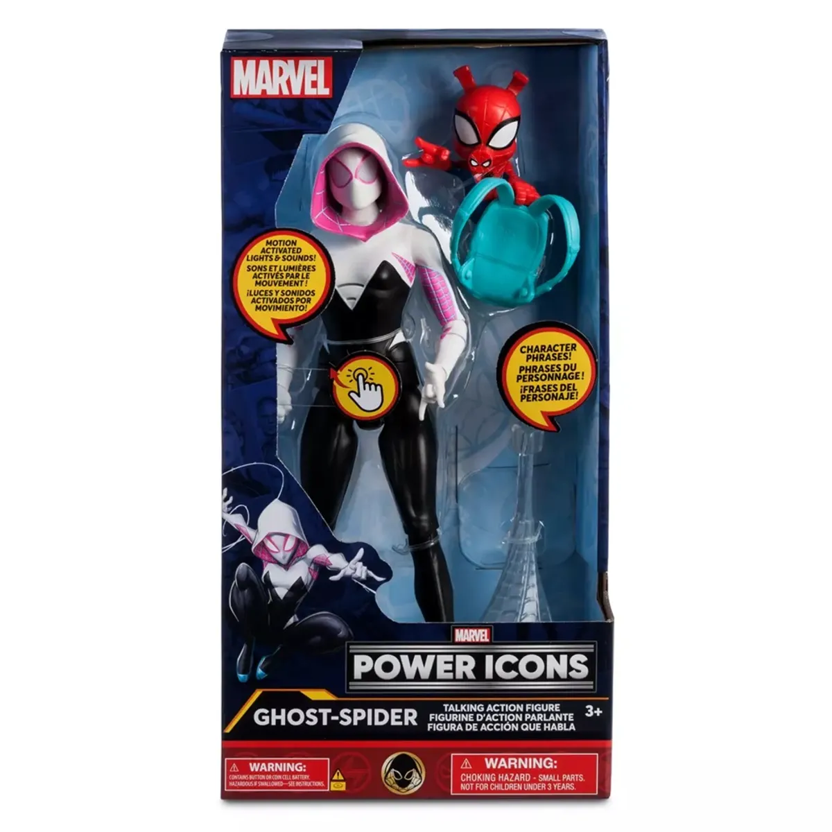 MARVEL - Marvel Power Icons Ghost-Spider con Luces y Sonidos