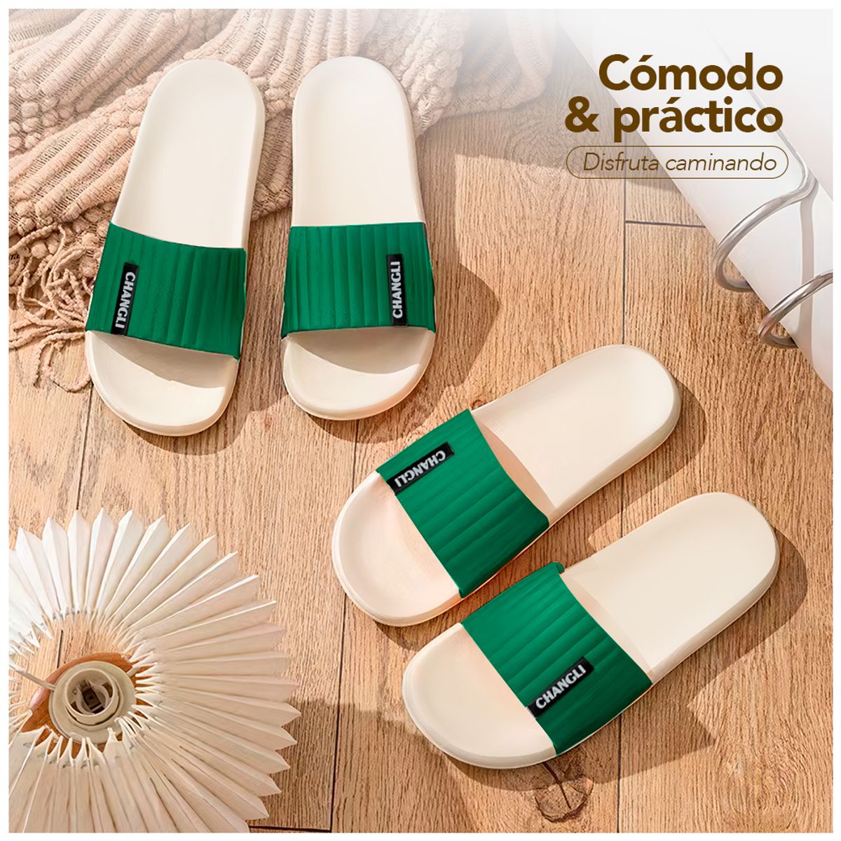 KELLER - Sandalias Mujer Hombre Urbano Verde Z20