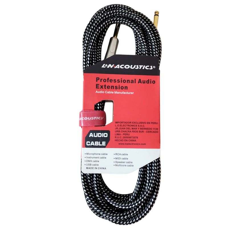GENERICO - Cable Plug Revestido para Guitarra Eléctrica Importado de 5M