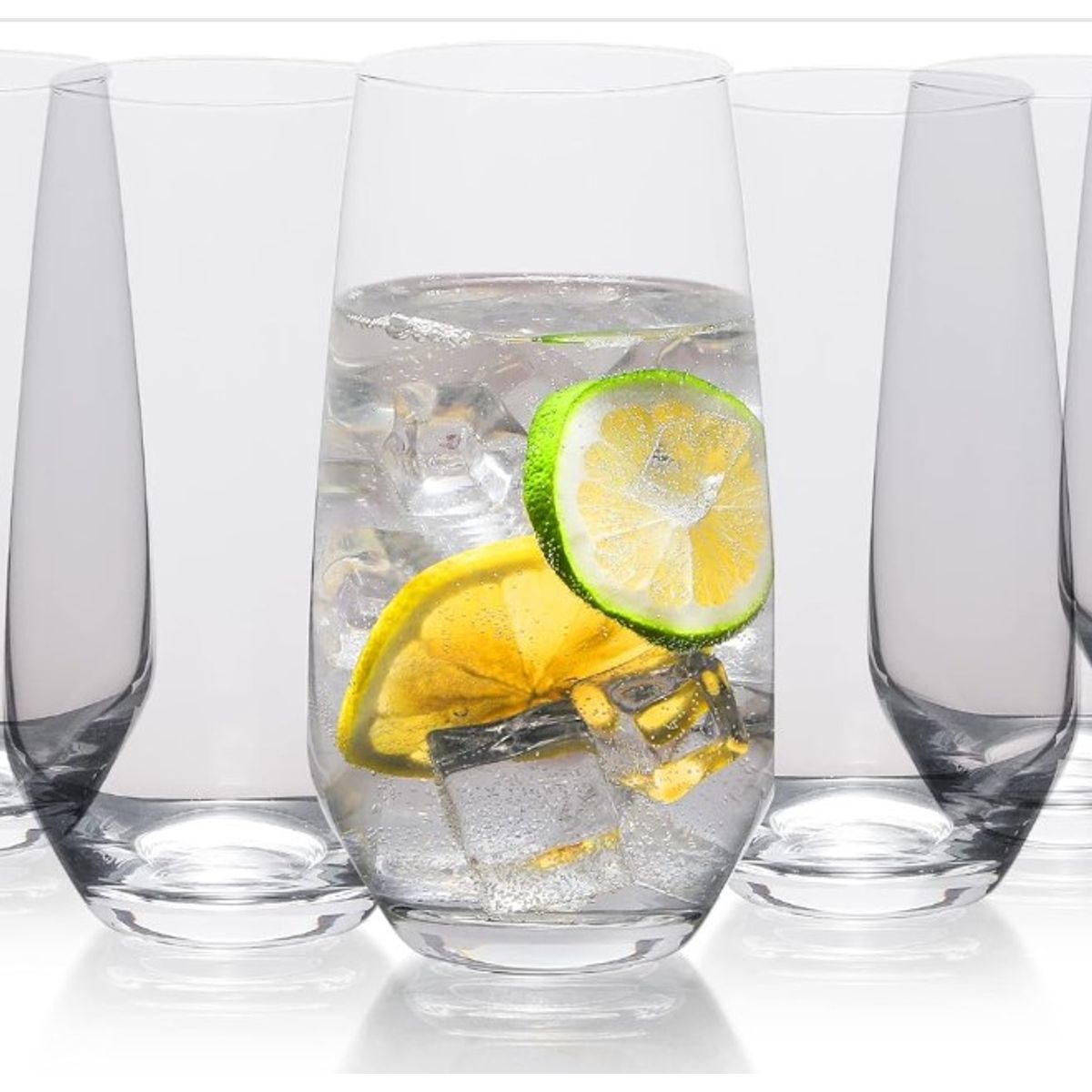 GENERICO - Set x 6 Vasos Alto de Vidrio de 500ml