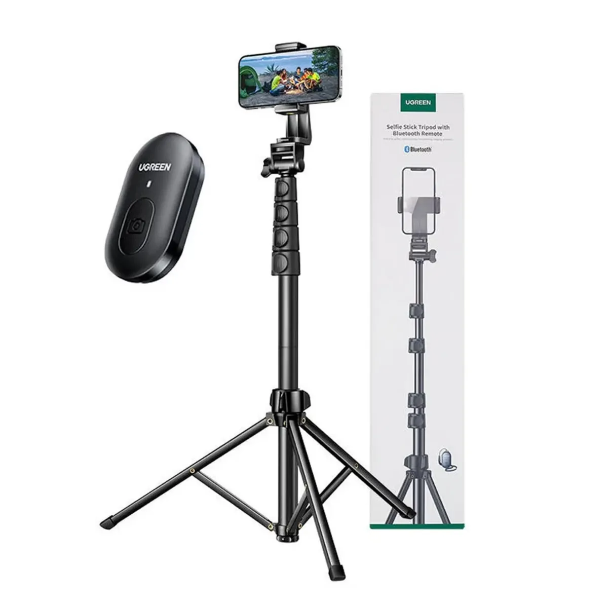 UGREEN - Tripode UGREEN Selfie Stick Fotografia 80cm Live Streaming con Control Remoto Bluetooth UGREEN LP680