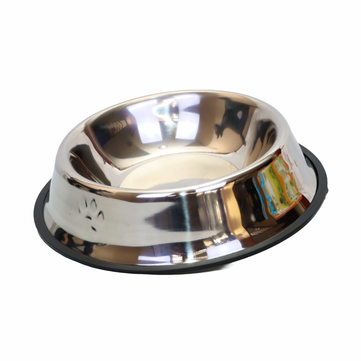 GENERICO - PLATO DE ALUMINIO ANTIDESLIZANTE PARA MASCOTA 26 CM