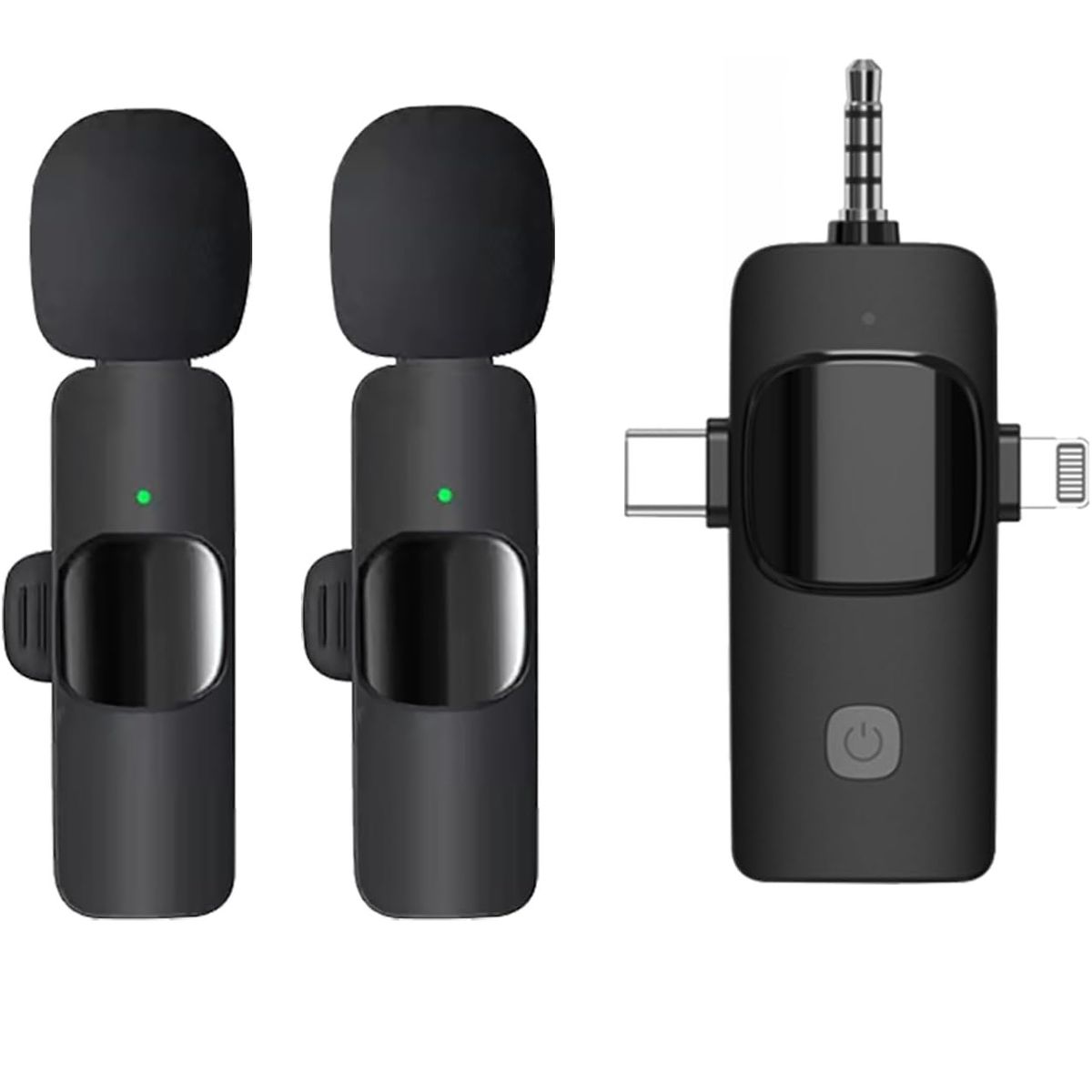 GENERICO - Micrófono de solapa 3 en 1 portátil con cancelación de ruido