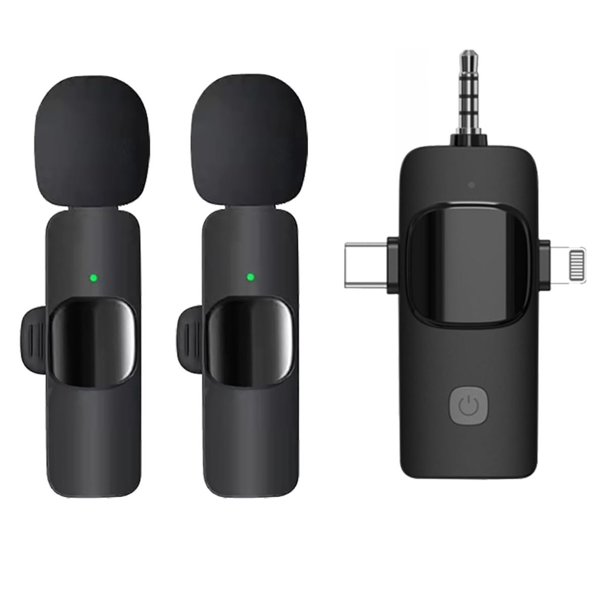 GENERICO - Micrófono de solapa 3 en 1 portátil con cancelación de ruido