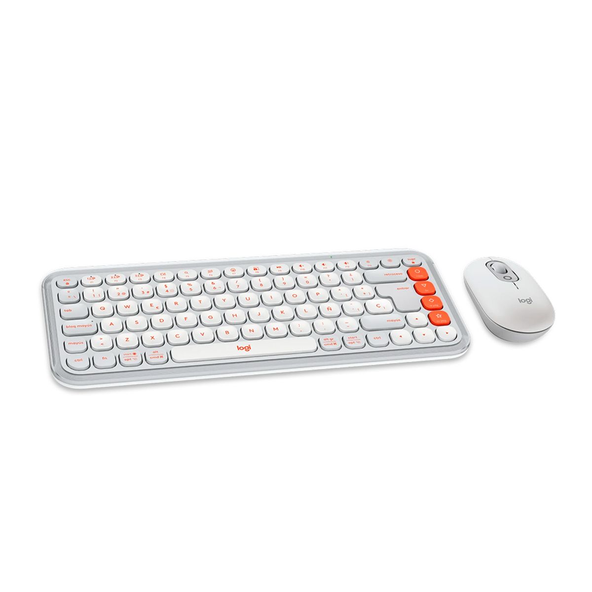 LOGITECH - Teclado Logitech + Mouse Pop Icon Bluetooth Wireless White
