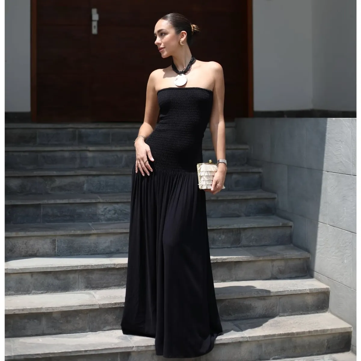 BETWEEN US - Vestido Largo  Strapless Hally