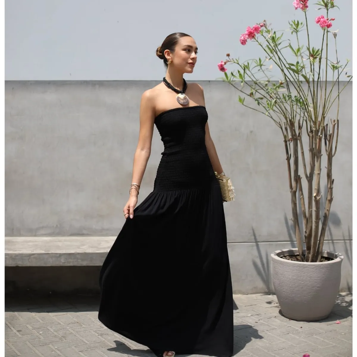 BETWEEN US - Vestido Largo  Strapless Hally