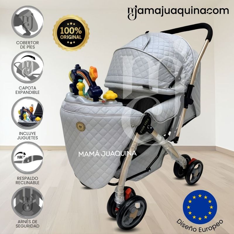 CONFORT - Coche Cuna Musical de Lujo «SUMMER DAY» Gray