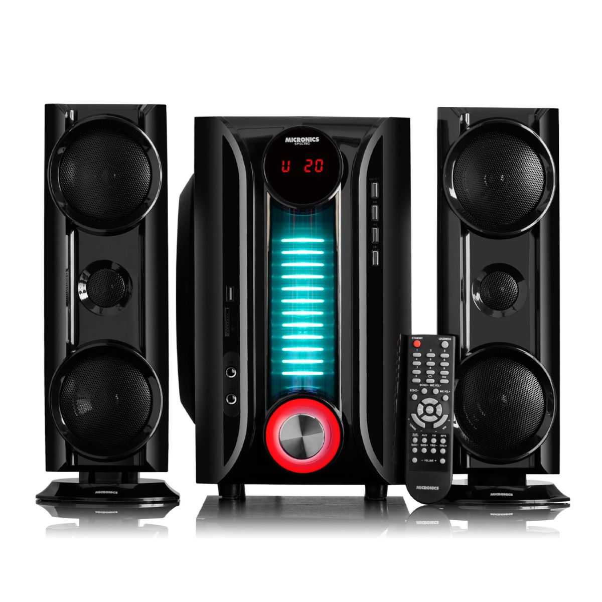 MICRONICS - Parlante 2.1 Micronics Spectro - MIC S7600 KTV Karaoke, BT, FM, USB