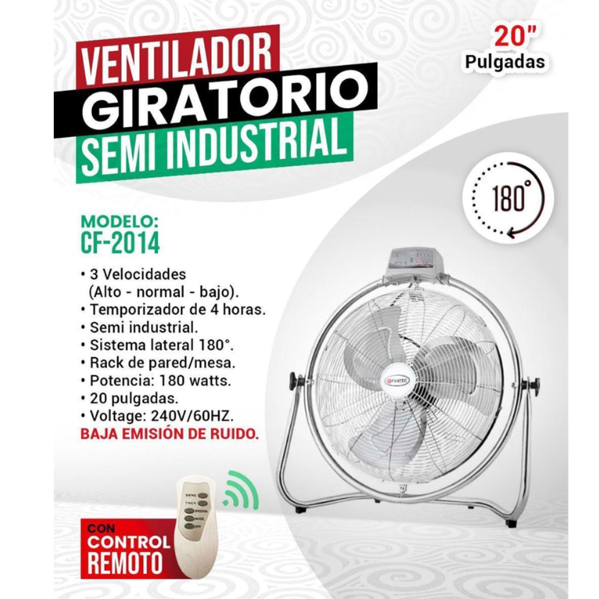 FUJITEC - Ventilador de piso Fujitec de 20 Pulgadas CF-2014