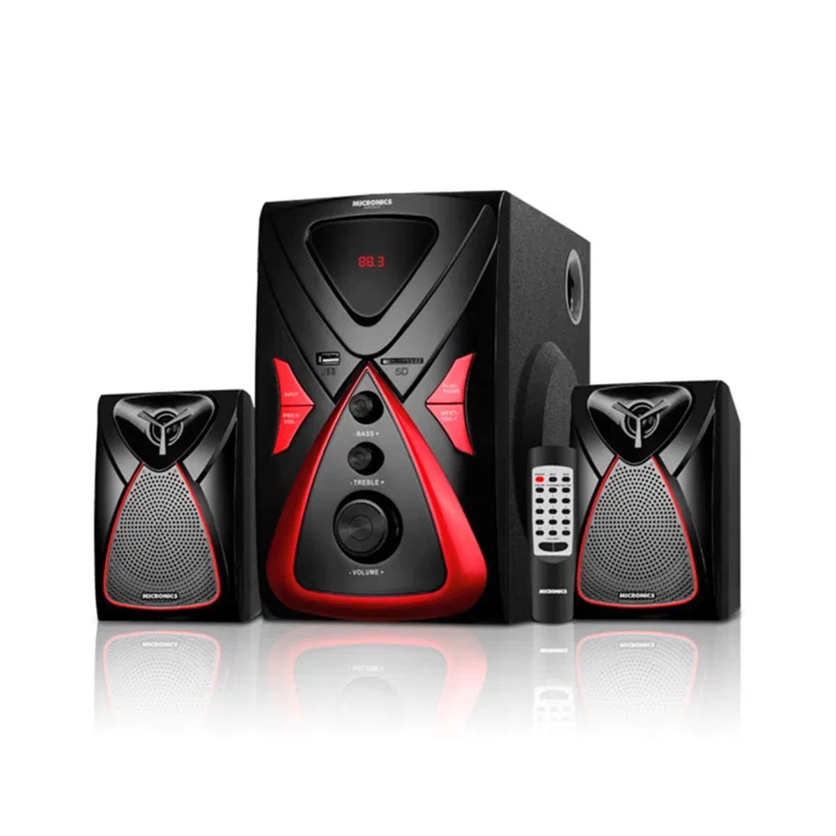 MICRONICS - Parlante 2.1 Micronics Absolut - MIC S7511BT Con BT, FM, USB