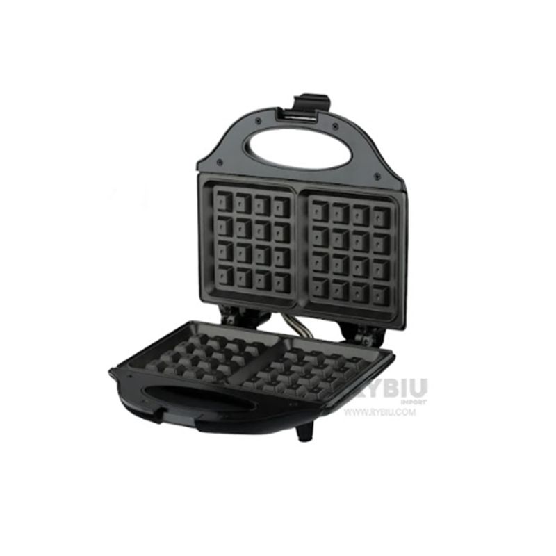 GENERICO - Waflera para Desayunos Duo en Negro Y+Papel de Regalo