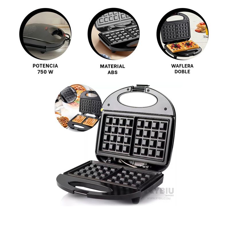 RYBIU IMPORT - Gofrera de Calefaccion de Potres Negro Y+Post-it Adhesivos