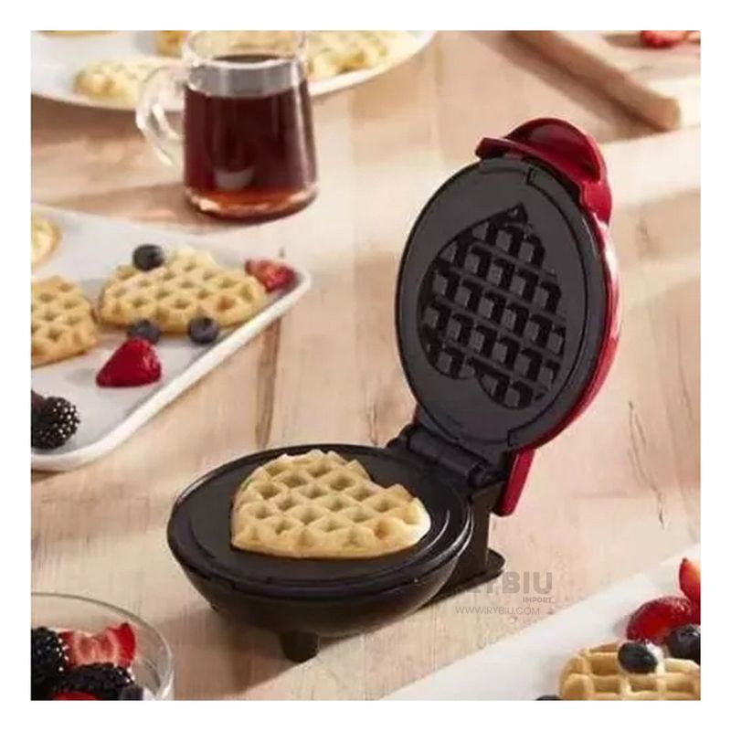 GENERICO - Waflera de Desayuno Domestico en Rojo Y+Regalo Stickers