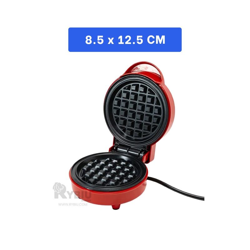 GENERICO - Tostador para Preparacion de Waffle Rojo Y+Ligas de Regalo