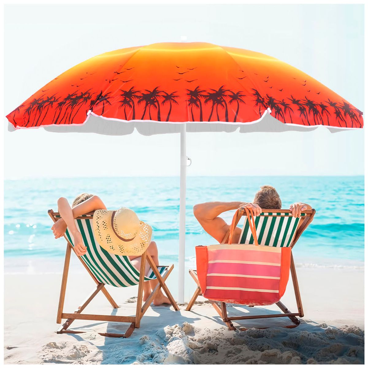 GENERICO - Sombrillas para playa o piscina 152cm diámetro