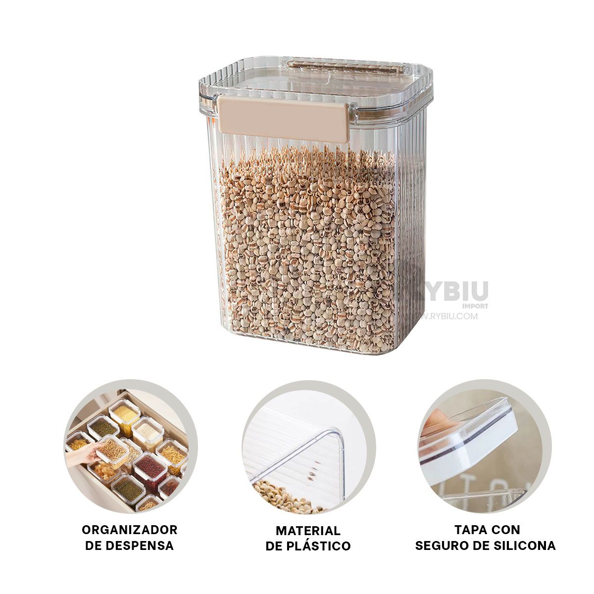 GENERICO - Pack de Contenedores en Transparente Y+Post-it Adhesivos