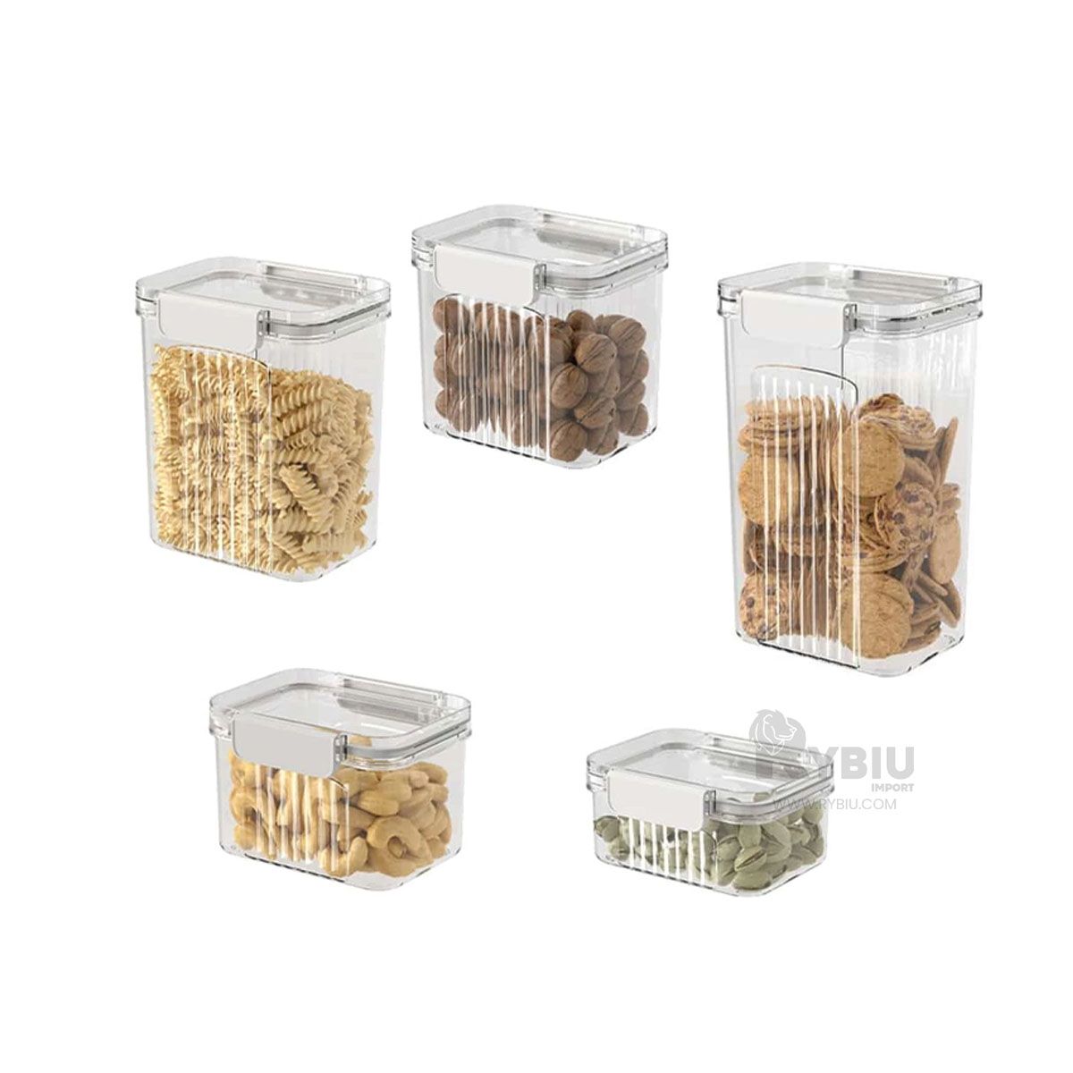 GENERICO - Pack de Contenedores en Transparente Y+Post-it Adhesivos