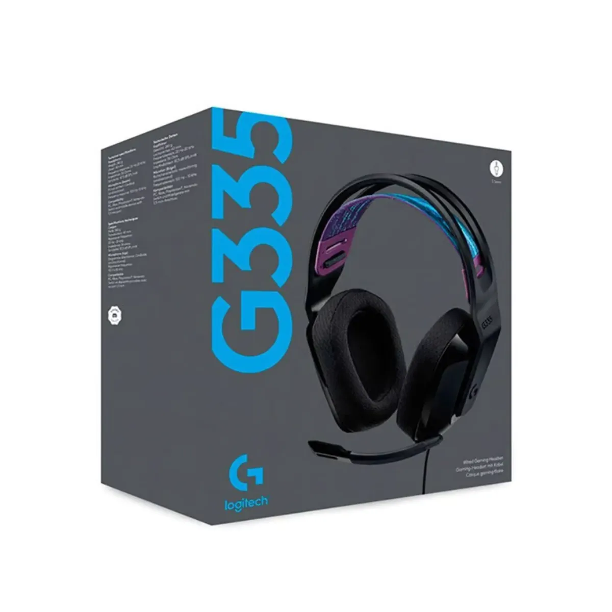 LOGITECH - AUDIFONO CON MICROFONO LOGITECH G335 CON CABLE JACK 35MM NEGRO