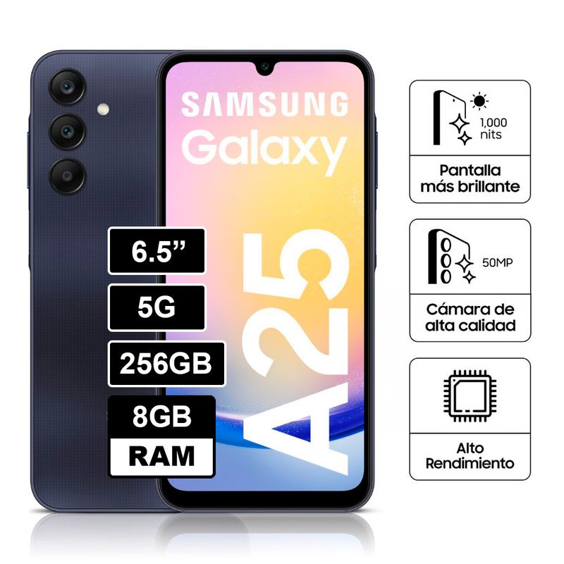 SAMSUNG - Samsung Galaxy A25 5G 8GB RAM 256GB NEGRO