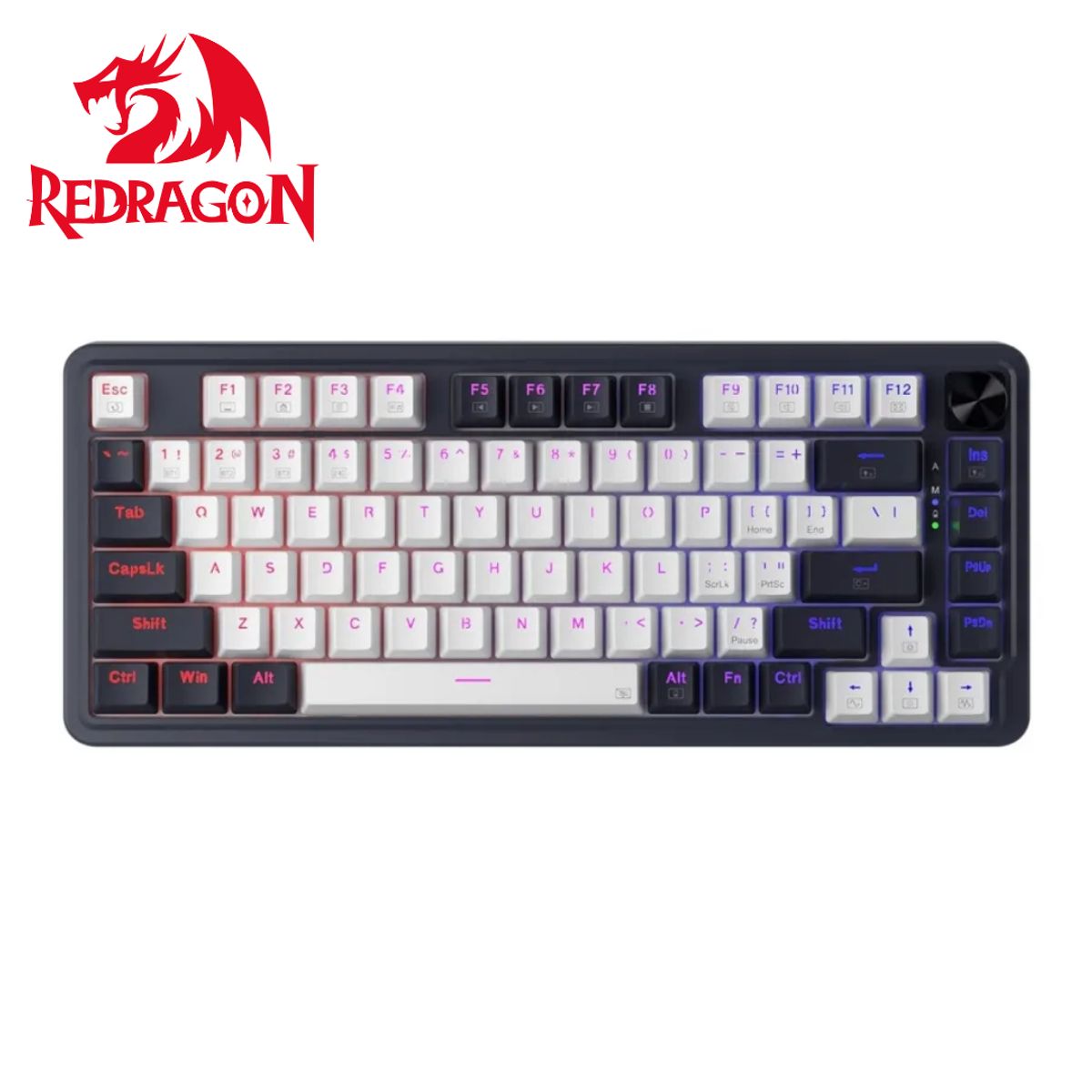 REDRAGON - Teclado Redragon UCALPRO-RGB Wireless English K673WB WHITEBLACK