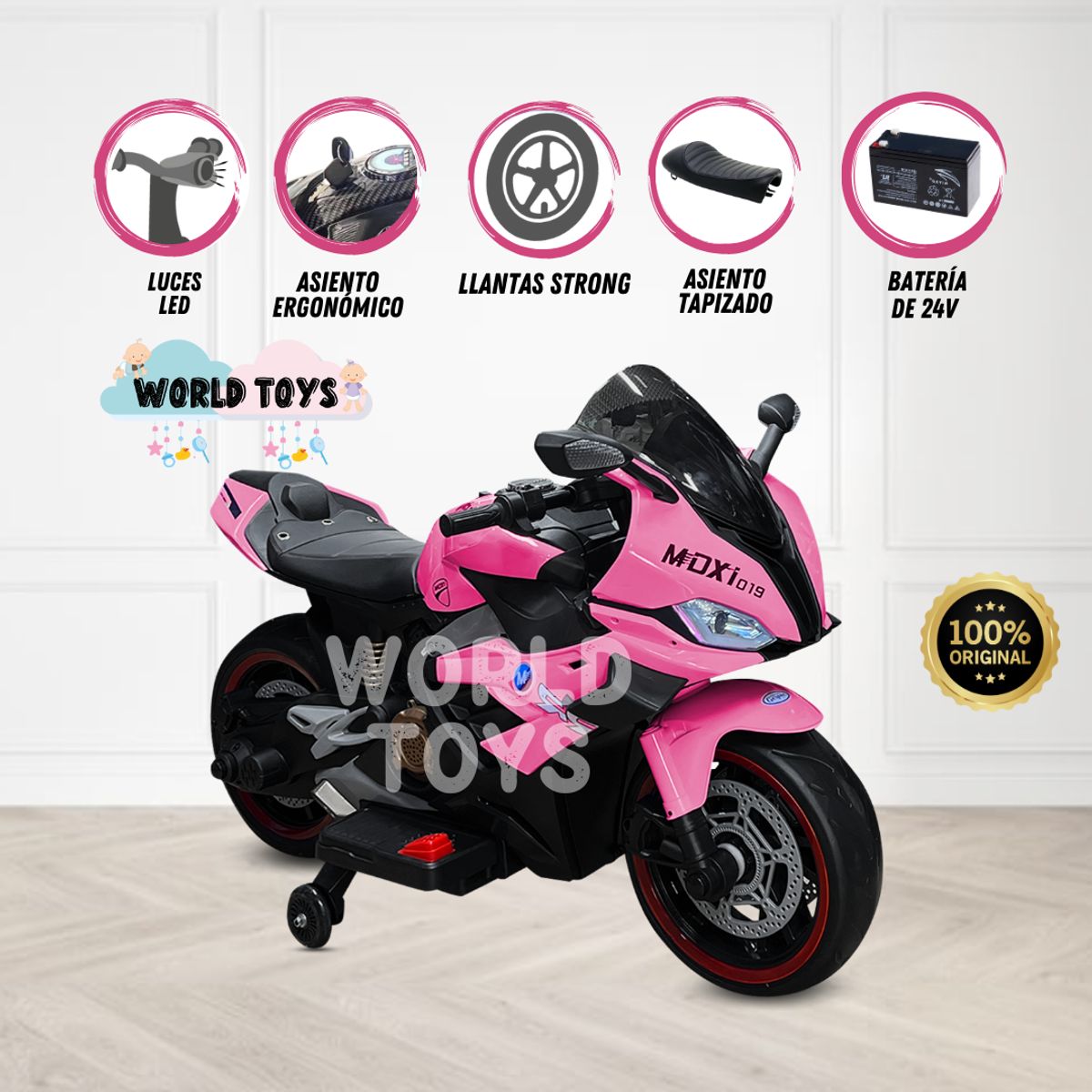 DUCATI - Moto a Batería para Niños «DUCATI SUPERLEGEND» Pink