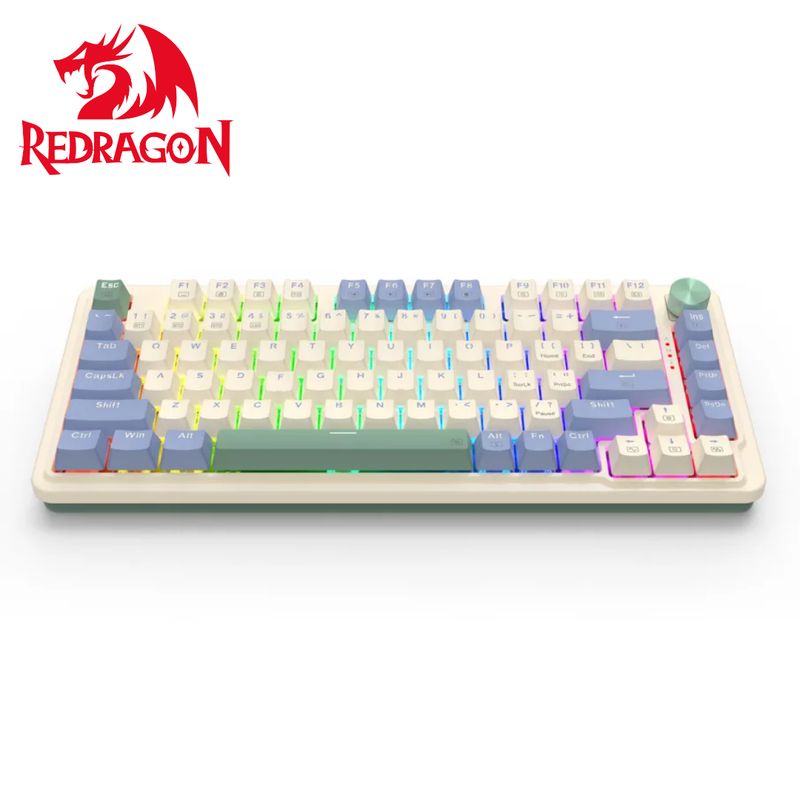 REDRAGON - Teclado Redragon UCALPRO-RGB Wireless English K673CPG PASTEL