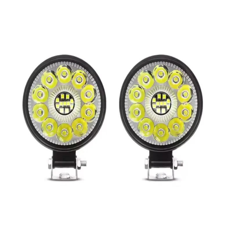 JET - Faro Led Redondo 12 Led 8cm Luz Blanco 2pcs