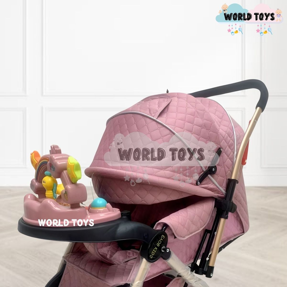 CONFORT - Coche Cuna Musical de Lujo «SUMMER DAY» Pink