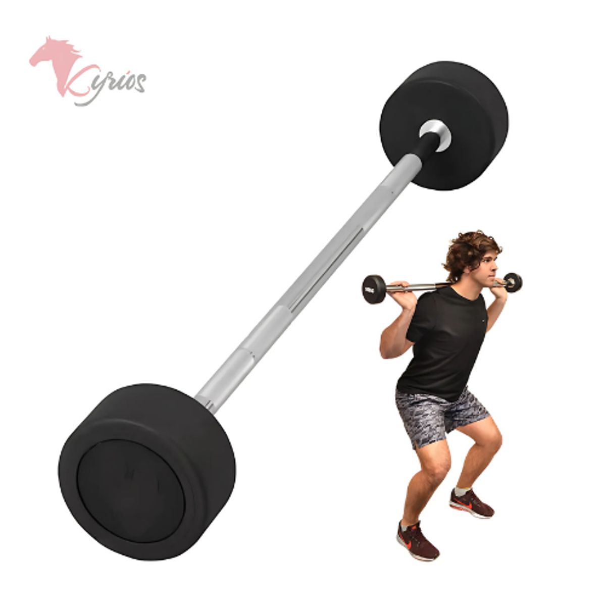 NO LOGO - Barra Recta De Peso Fijo De 15 KG