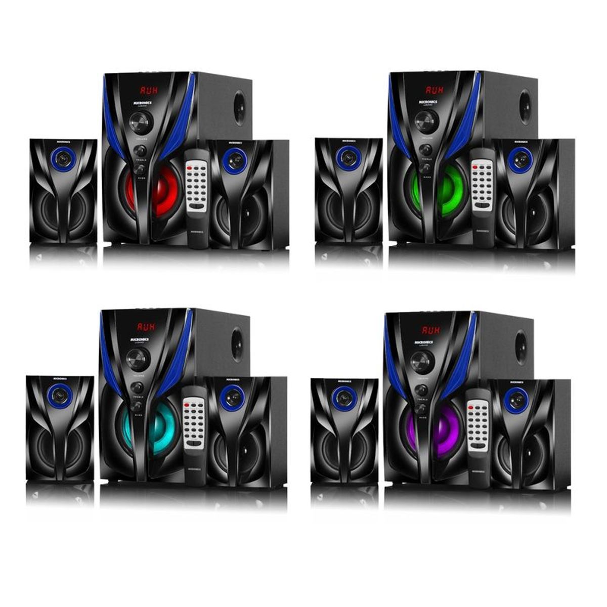 MICRONICS - Parlante Micronics Lugano 1 - MIC S7037BT 2.1 Con BT, FM, USB