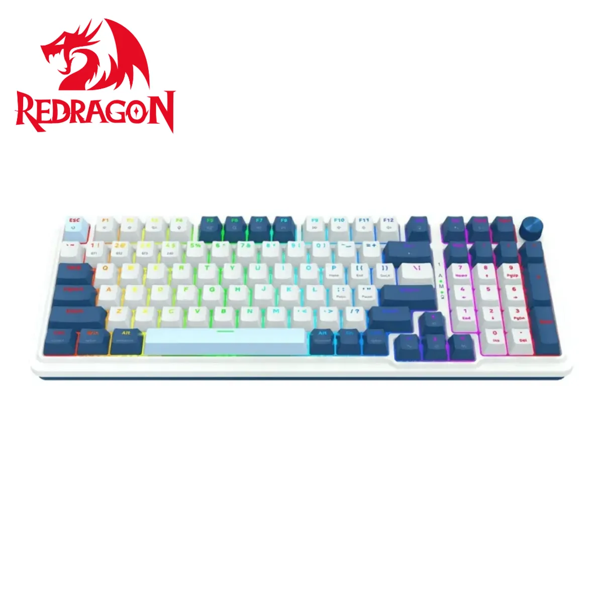 REDRAGON - Teclado Redragon EISA K686-RGB-PRO Wireless English WB WHITEBLUE