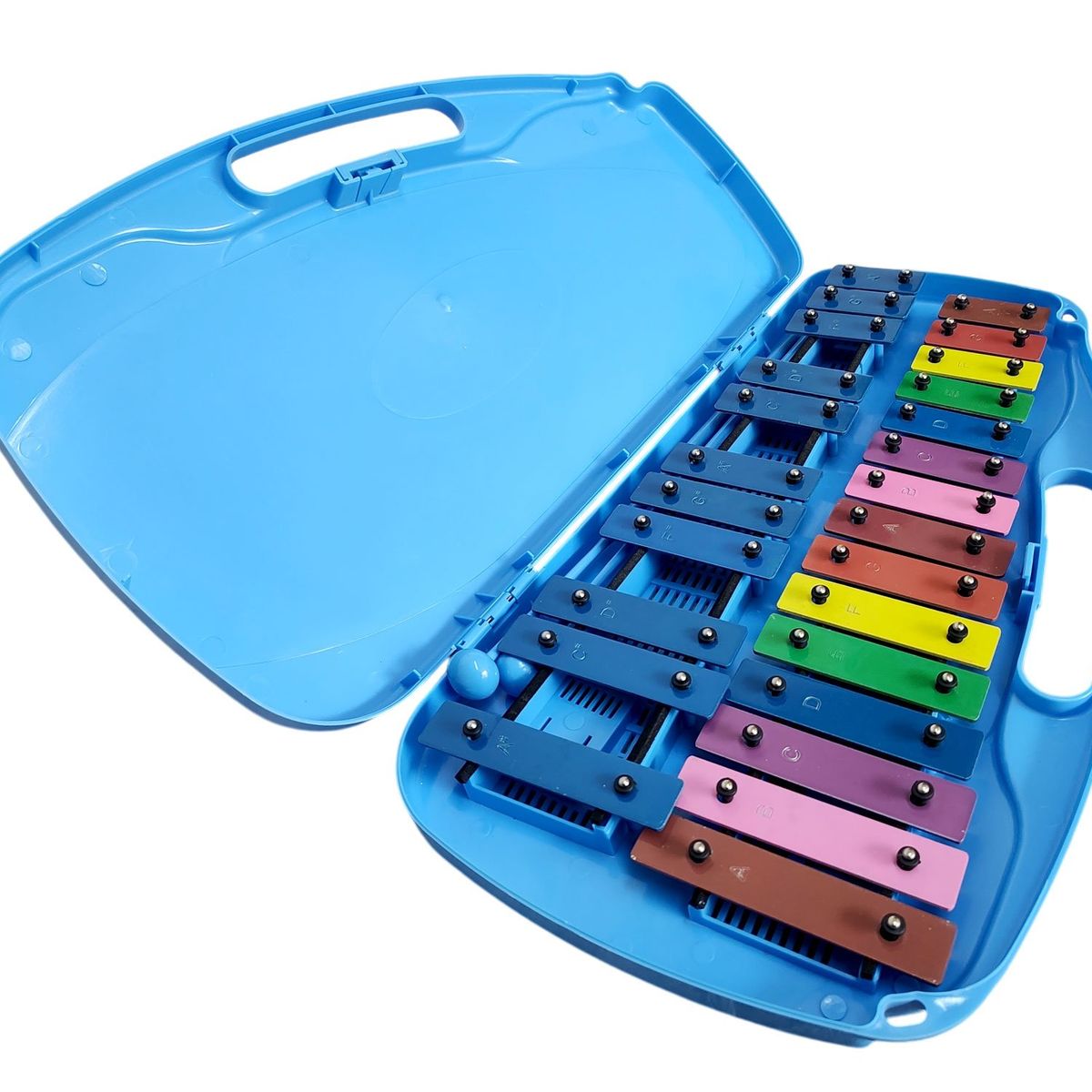 MELODY - Metalófono Xilofono Cromático + Estuche Rígido - Celeste