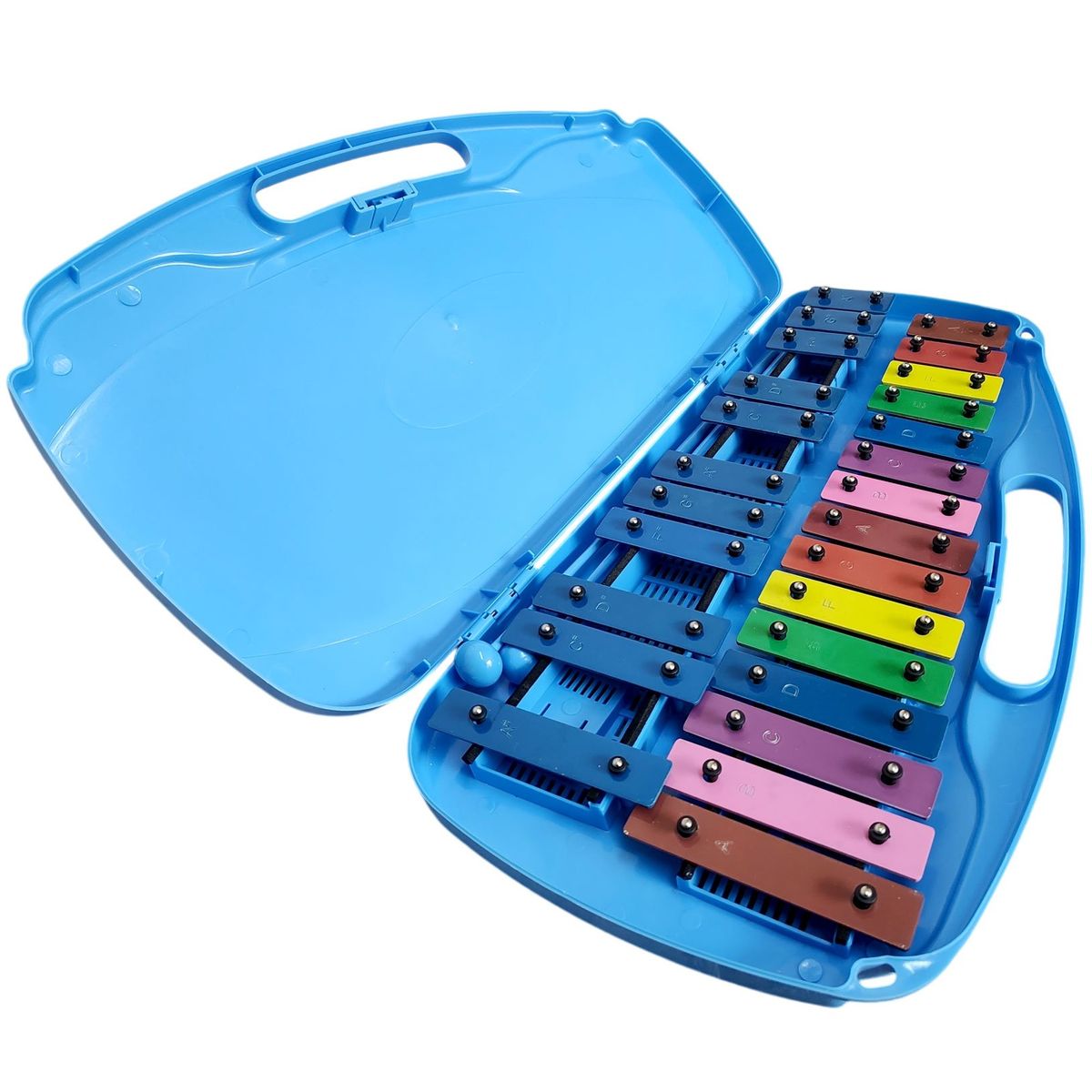 MELODY - Metalófono Xilofono Cromático + Estuche Rígido - Celeste