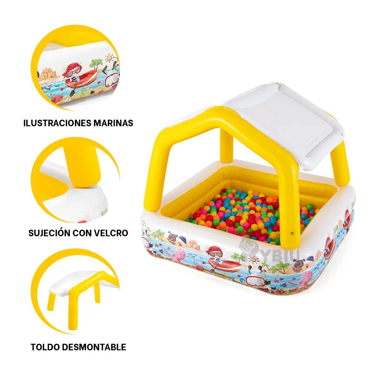 GENERICO - Piscina hinchable infantil acuario