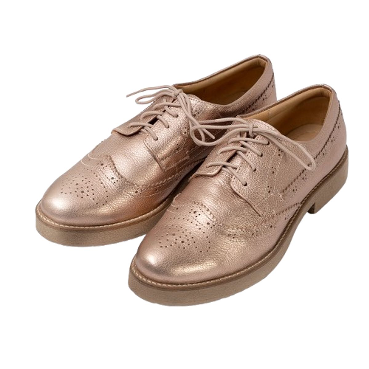 GENERICO - ZAPATOS OXFORD DE MUJER ORO ROSA