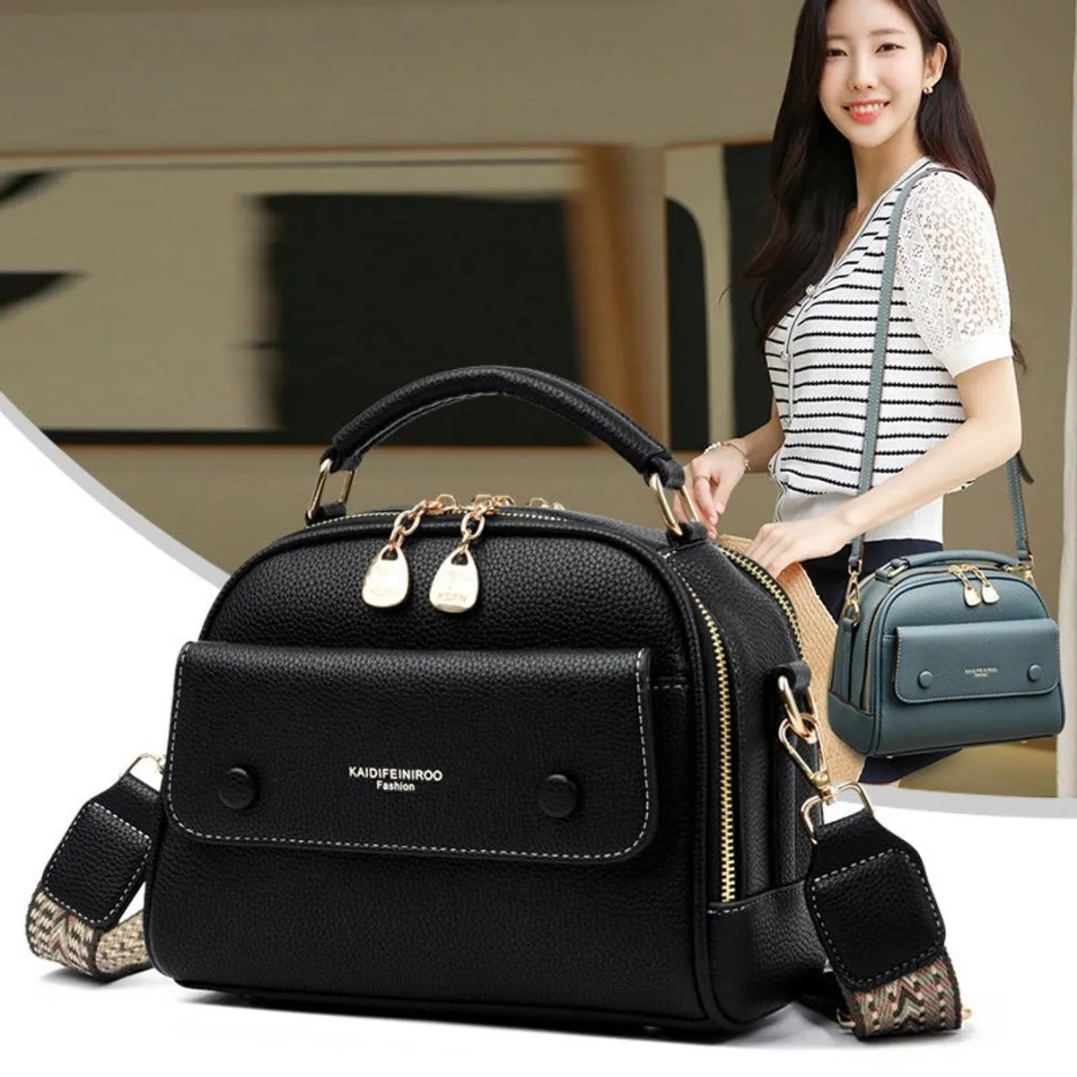 AURELA - Bolso Kaidi™ Diagonal de Estilo Coreano para Mujer