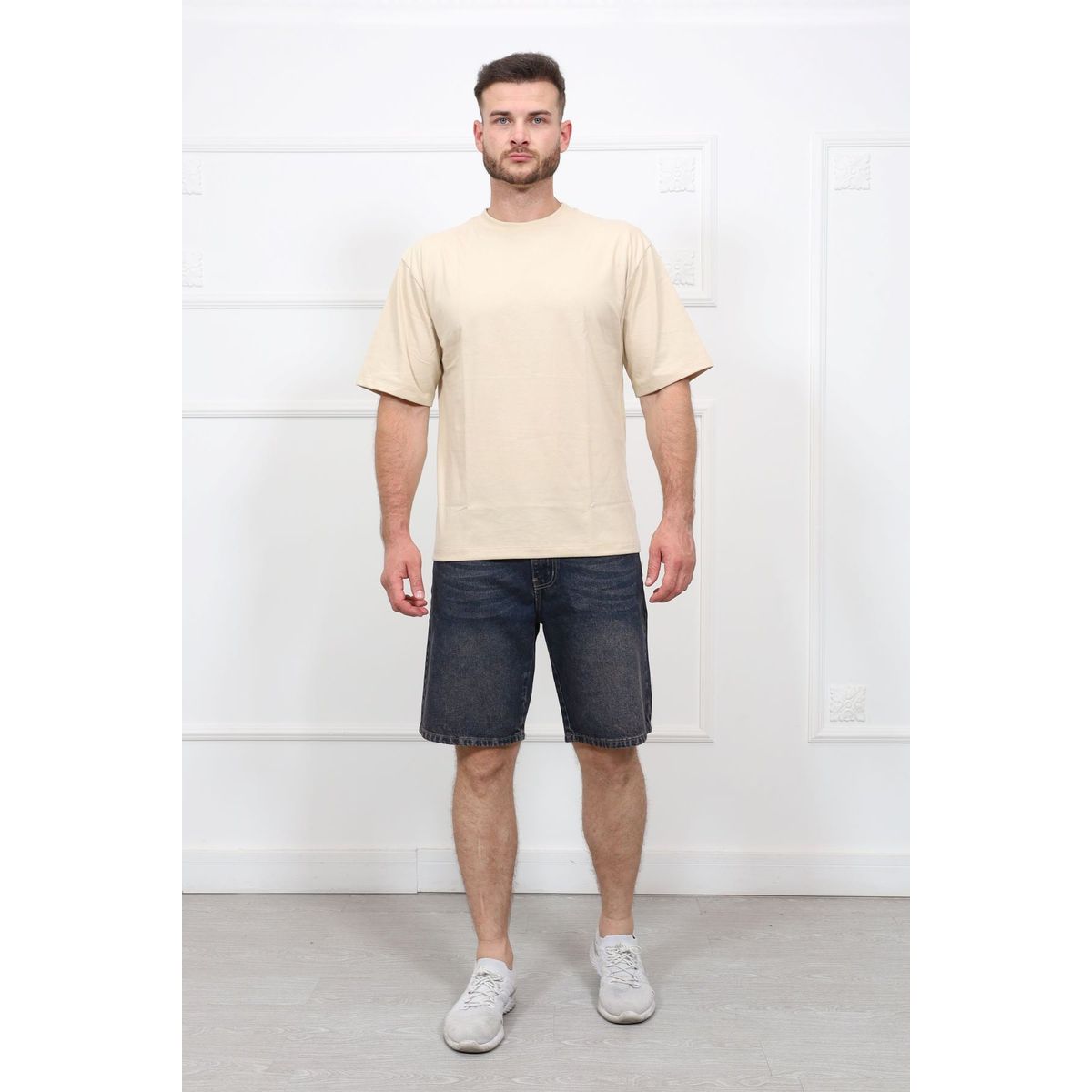 QH - Bermuda de jean para hombre