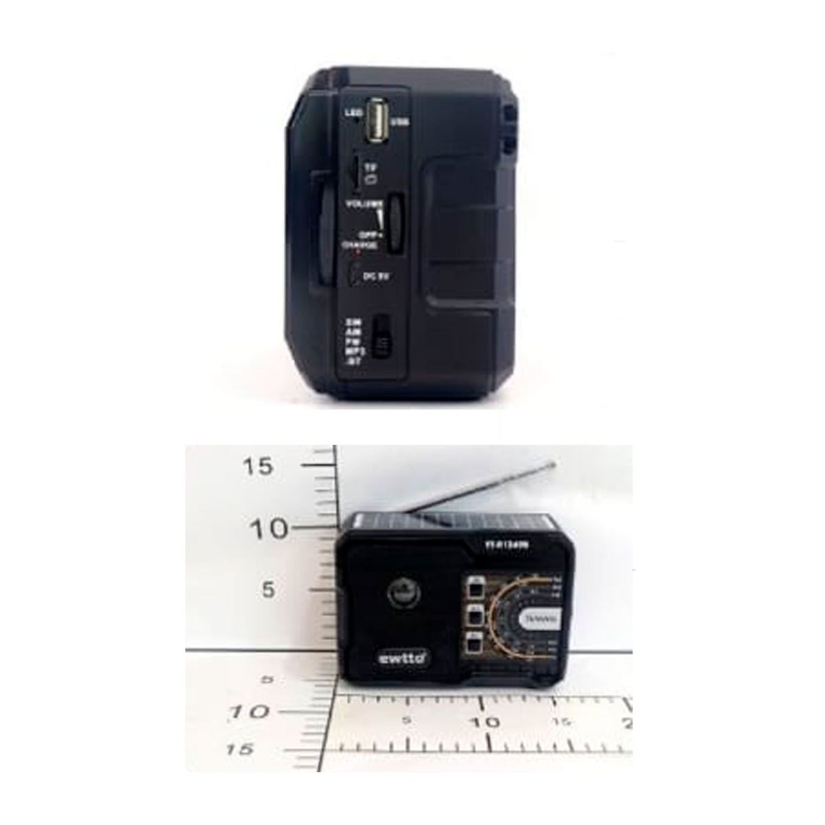 EWTTO - Radio Ewtto ET-R1249BS con Panel Solar Recargable y Bluetooth