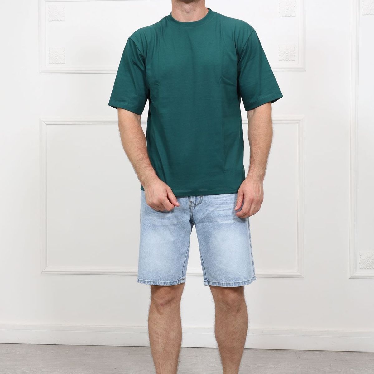 QH - Bermuda de jean para hombre