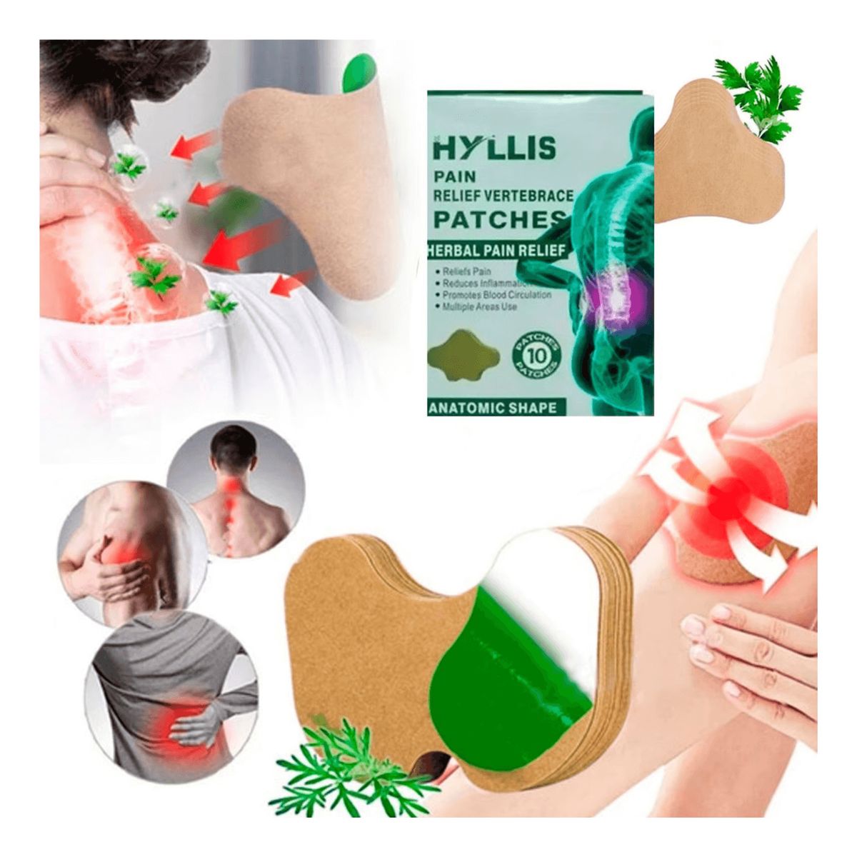 OEM - Dúo de Parches para  Alivio de dolor Lumbar y Cervical