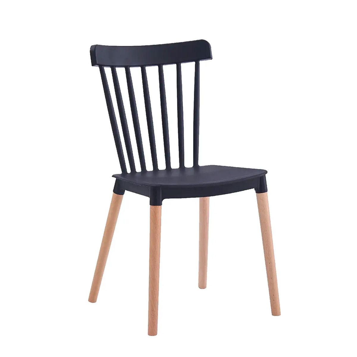 OFIDEAS - Silla De Comedor Diseño Fio Polipropileno Negro Ofideas