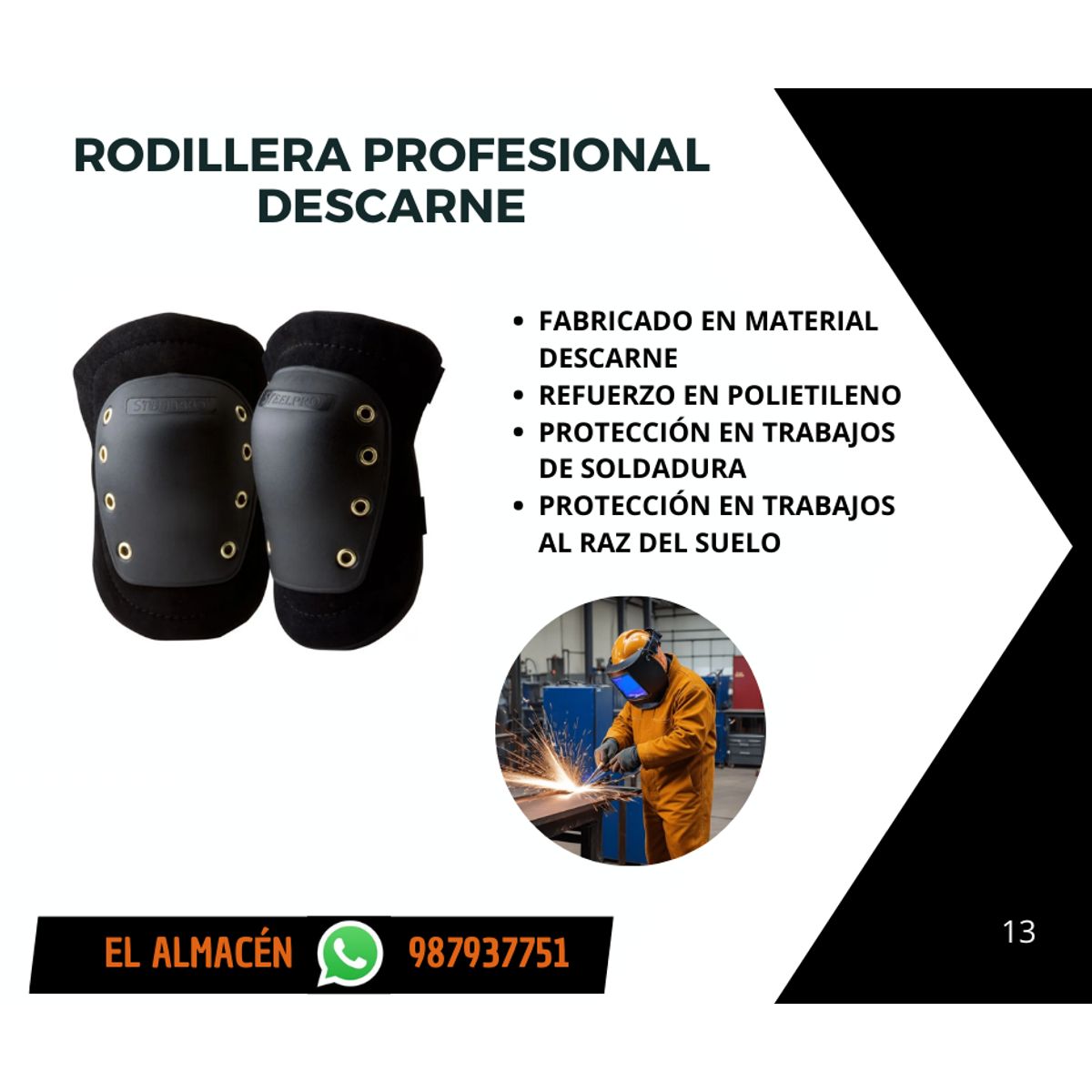 STEEL PRO - RODILLERA PARA SOLDADOR STEELPRO