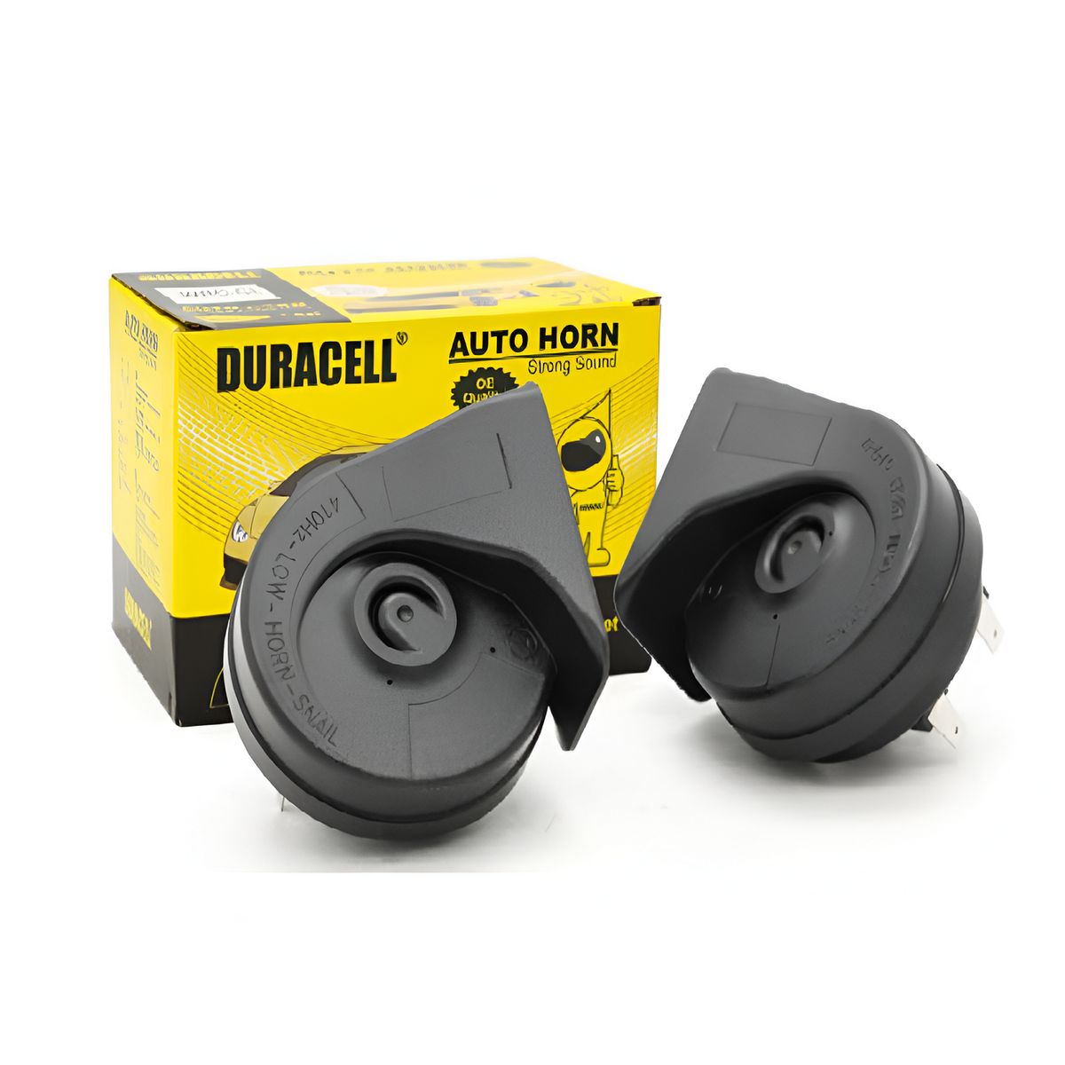 JET - Claxon Caracol Duracell Negro 12v 2pcs