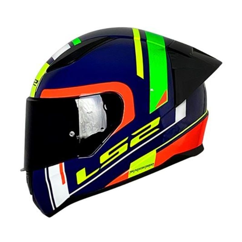 LS2 - CASCO PARA MOTO LS2 NS353 CHOS AZULNARANJA TALLA ¨XXL¨