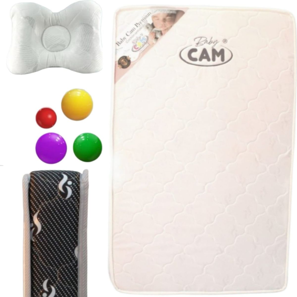 EBABY - Cuna Corral con Cambiador Happy Dream + Colchón para cuna