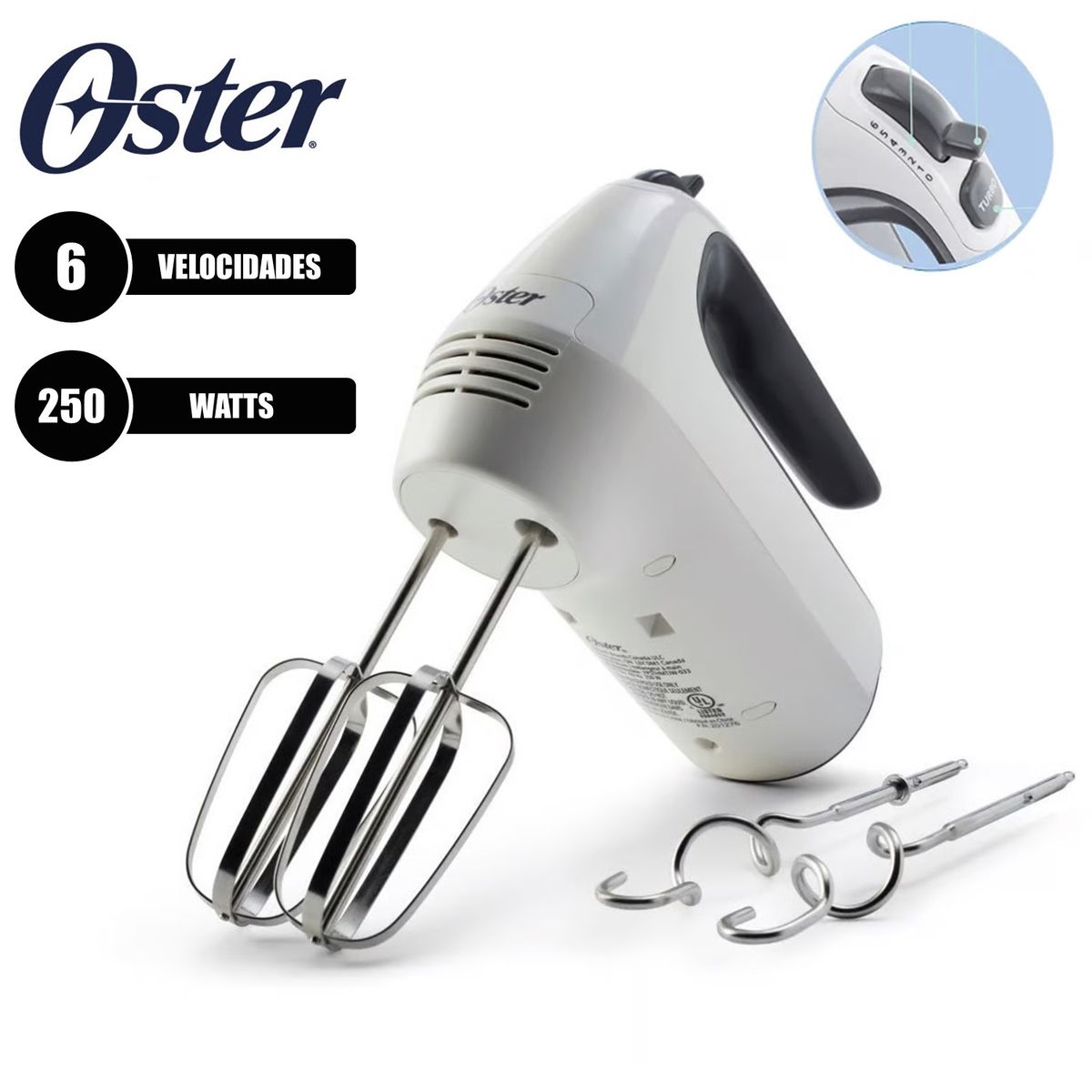 OSTER - Batidora de Mano Oster FPSTHM3532 6 Velocidades 250W