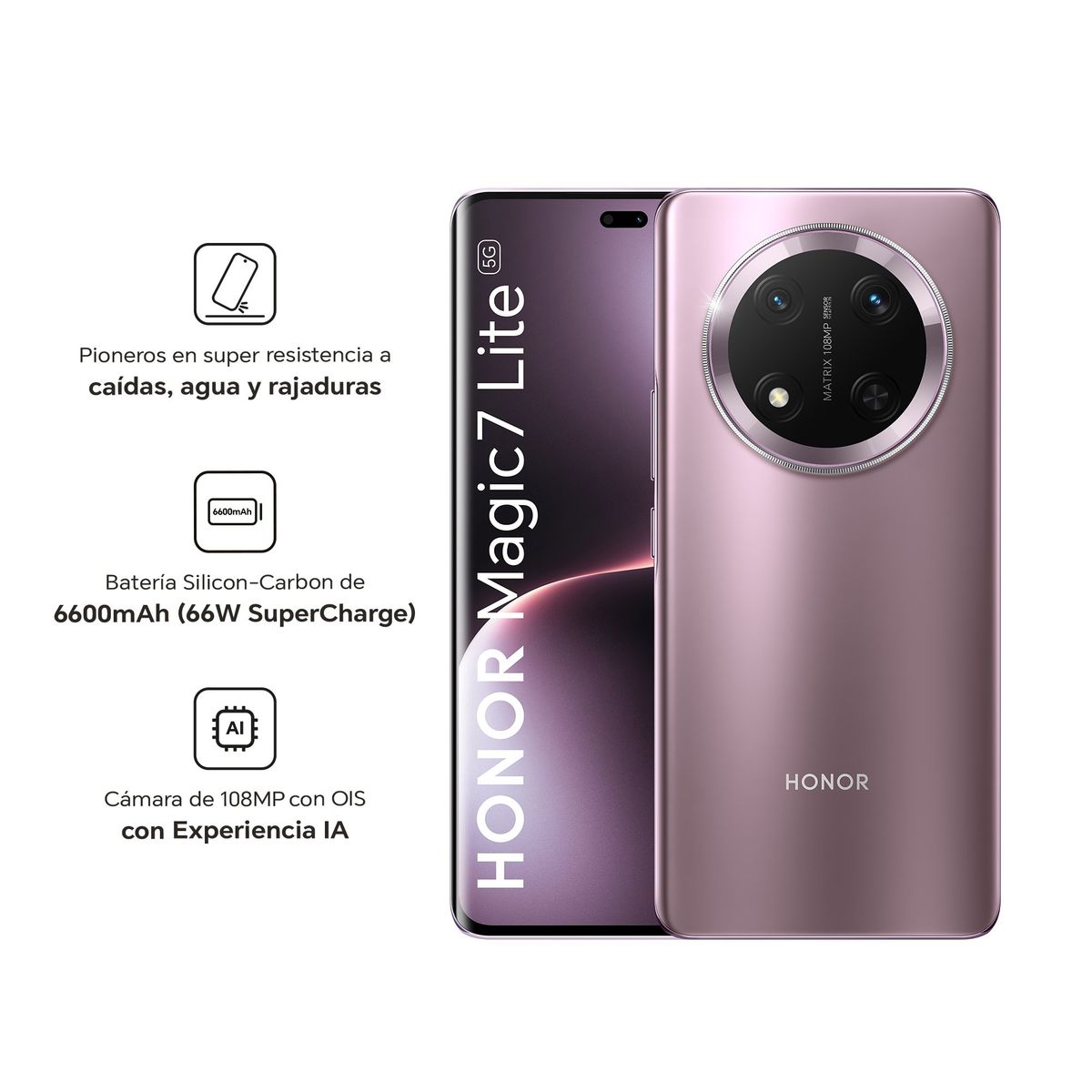 HONOR - HONOR Magic 7 Lite 5G 8GB+512GB Titanium Purple