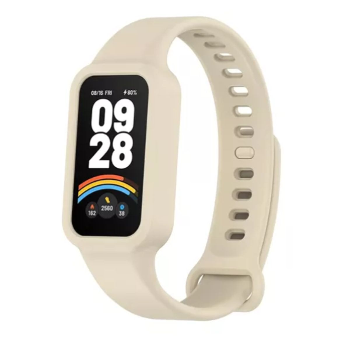GENERICO - Corres Silicona para  Xiaomi Smart Band 9 Active  - Beige