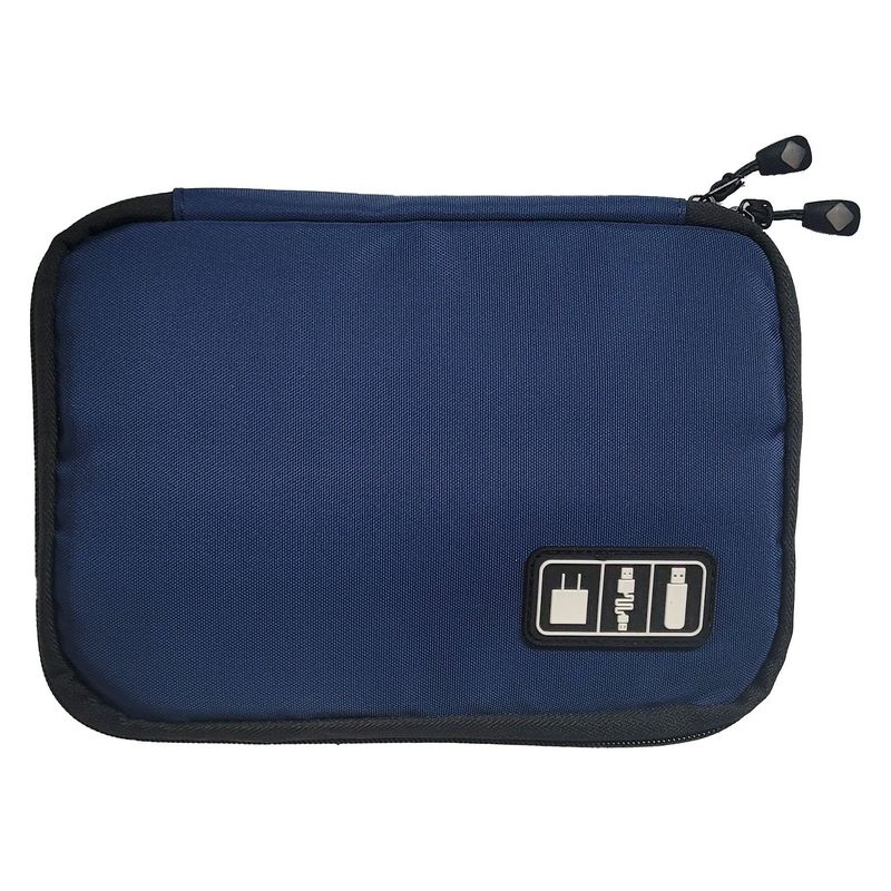 GENERICO - ESTUCHE ORGANIZADOR DE ACCESORIOS Y CABLES IMPERMEABLE COLOR AZUL